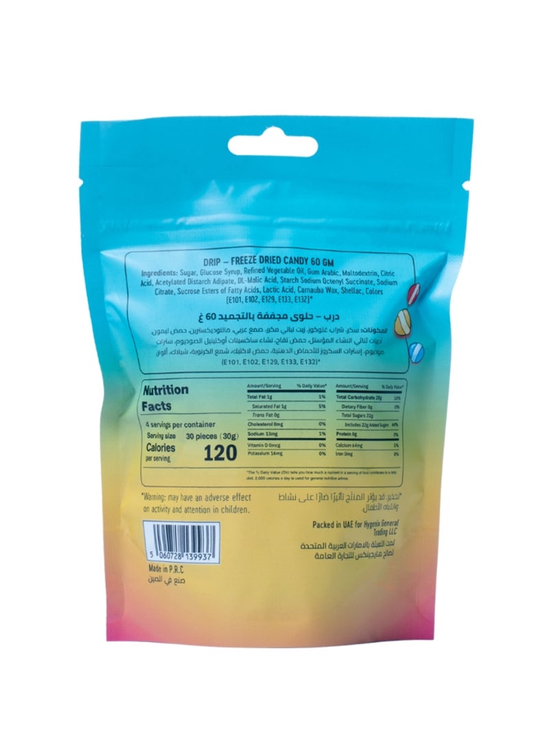 DRIP Freeze Crunchy Skittles-Style Fruit Candy 60gm - Image 2