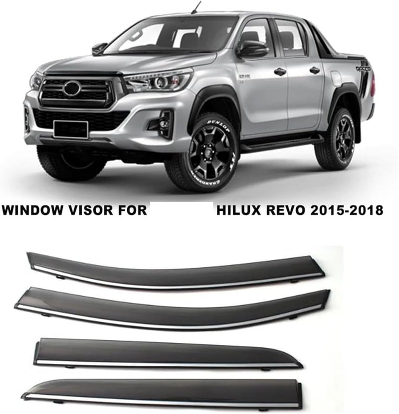 Wivplex Side Window Visors for Toyota Hilux Revo Rocco - Image 5