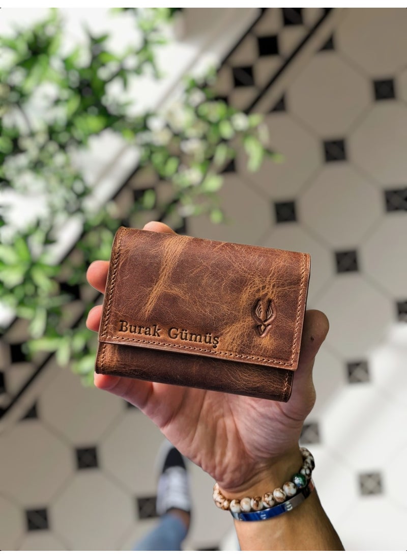 VISSO - 660 Genuine Leather Personalized Accordion Fan Card Holder Wallet with Strong Magnet Lock - For Men and Women - (Patented) - Image 1