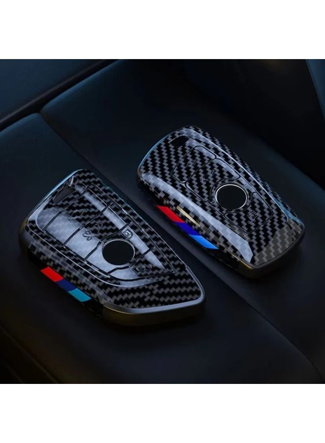 ABS Carbon Fiber Car Key Shell Case Protective Cover Key Fob Housing For F15 Type F10 F20 F22 F30 F32 F48 F16 F25 G30 G01 - Image 1
