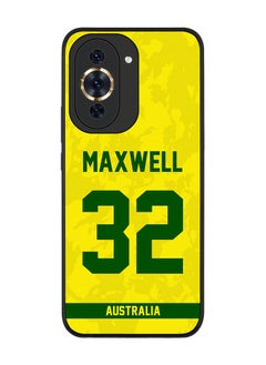 Rugged Black Edge Case for Huawei nova 10 Pro, Slim fit Soft Case Flexible Rubber Edges Thin Cover - Player Name - Glenn Maxwell, Jersey Number- 32
