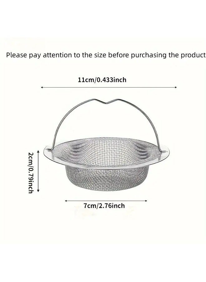 Stainless Steel Bathtub Hair Catcher Stopper, Shower Drain Hole Filter With Handle, Metal Sink Strainer, Floor Drain For Kitchen(1Pc)  - Image 5