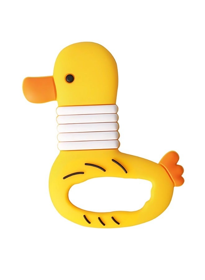 Twisoo Cute Duck Silicone Baby Teether - Food Grade, BPA-Free, High-Temp Resistant, Easy to Clean - Image 1