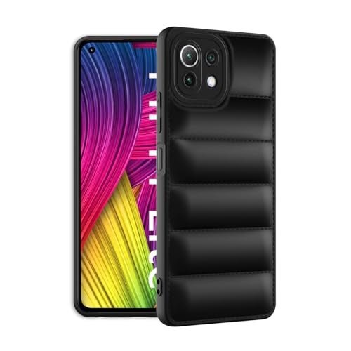 Plus Puffer Case Camera Protection Soft Back Cover for Mi 11 Lite NE 5G | Mi 11 Lite - Black - Image 2