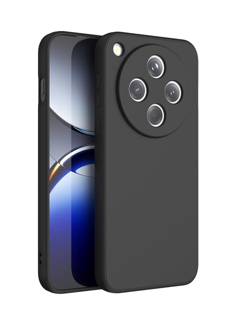 Generic - Oppo Find X8 Pro Liquid Silicon Case Soft Microfiber Lining Cushion Slim Shell Shockproof Protective Soft Gel Rubber Matte Finish Cover Camera Protection Case for Oppo Find X8 Pro Black - Image 1