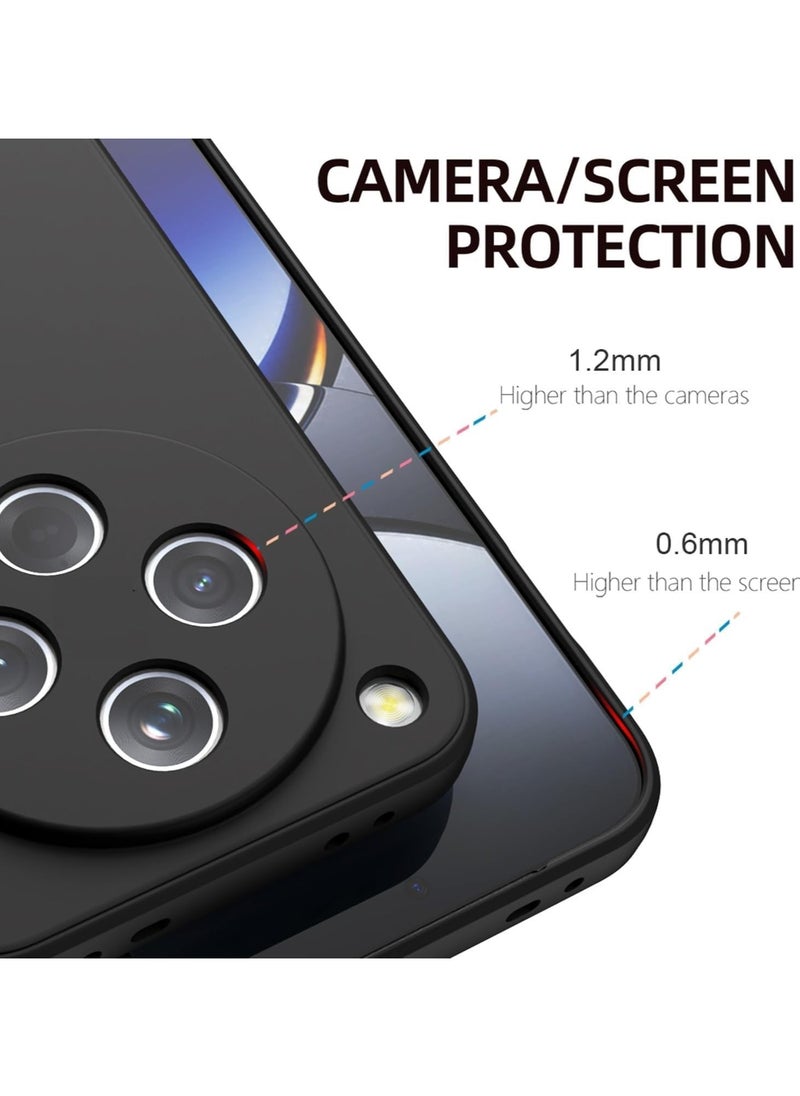 Generic - Oppo Find X8 Pro Liquid Silicon Case Soft Microfiber Lining Cushion Slim Shell Shockproof Protective Soft Gel Rubber Matte Finish Cover Camera Protection Case for Oppo Find X8 Pro Black - Image 1