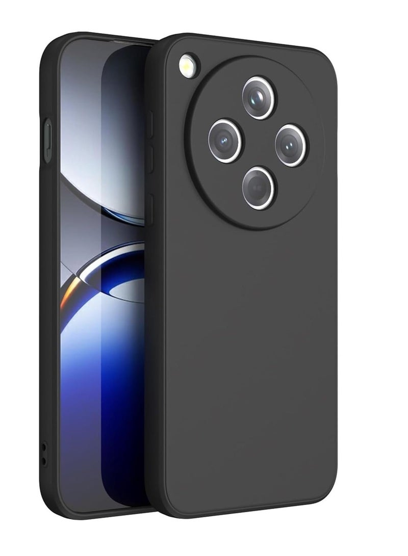 Oppo Find X8 Pro Liquid Silicon Case Soft Microfiber Lining Cushion Slim Shell Shockproof Protective Soft Gel Rubber Matte Finish Cover Camera Protection Case for Oppo Find X8 Pro Black