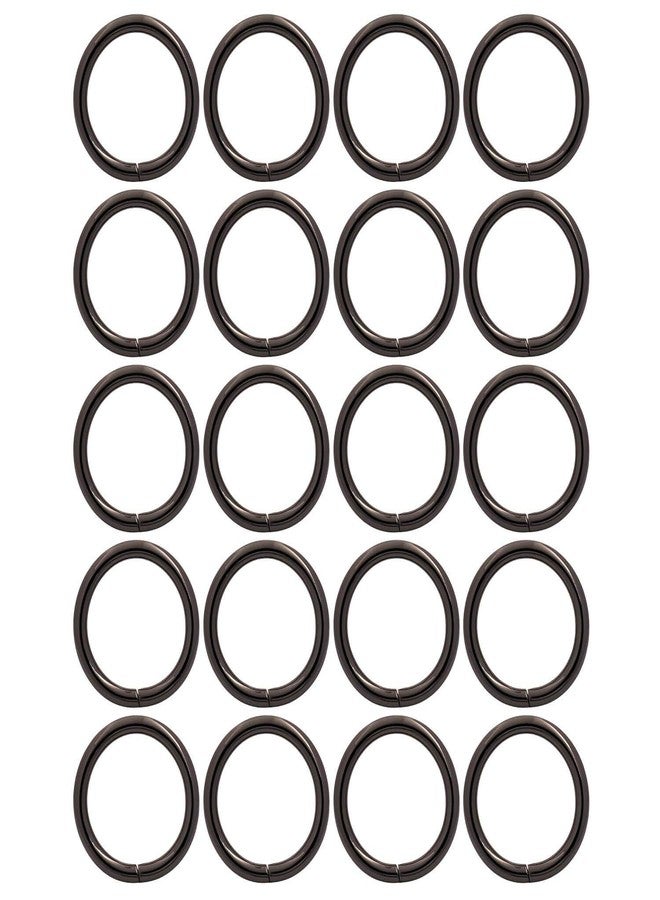 BIKICOCO 1'' Metal O-Ring Buckle Connector Round Loops Non Welded for Bags Webbing Purse and Belt Straps, Gunmetal X 20 Pcs - Image 1