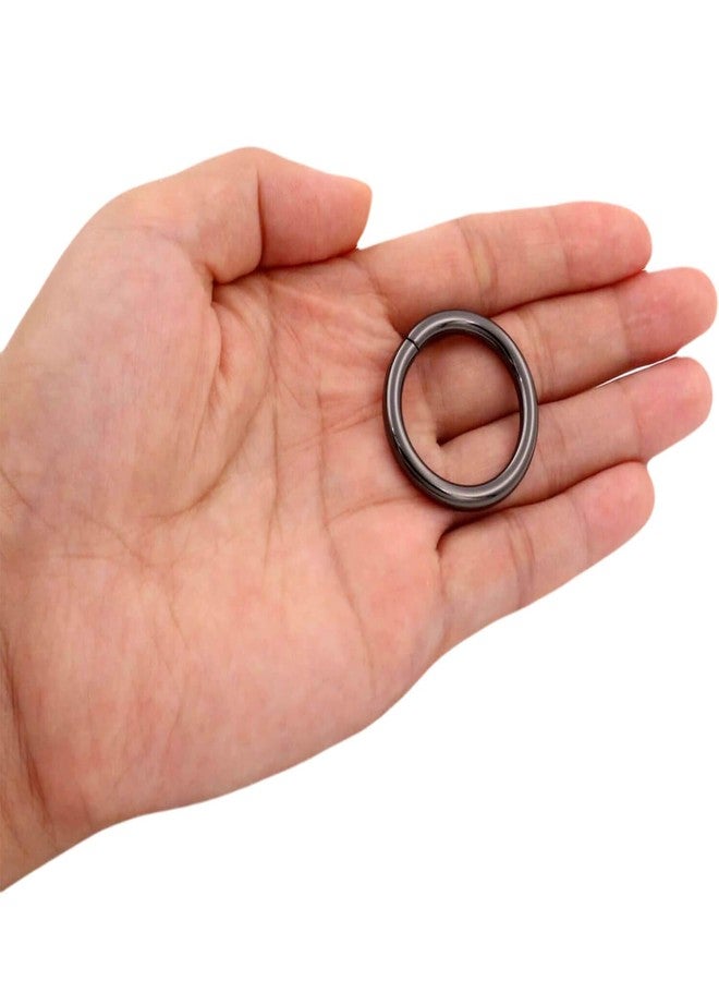 BIKICOCO 1'' Metal O-Ring Buckle Connector Round Loops Non Welded for Bags Webbing Purse and Belt Straps, Gunmetal X 20 Pcs - Image 3