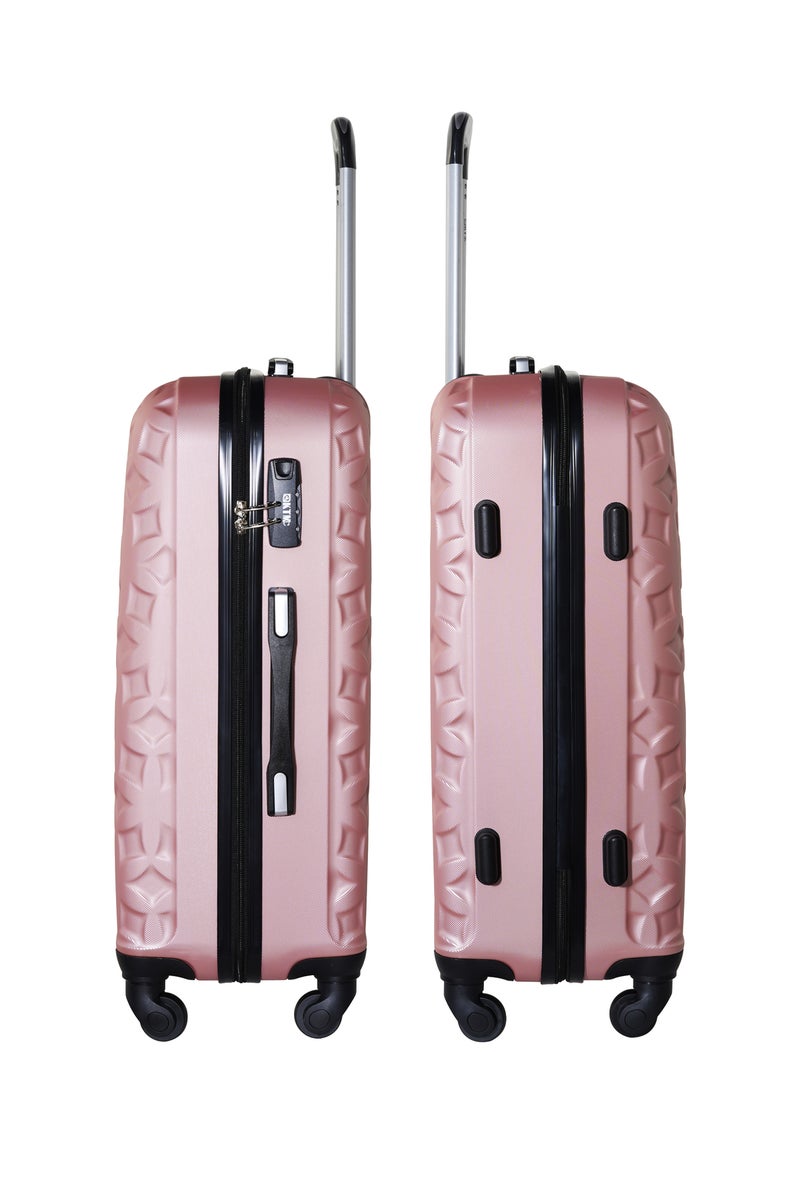 KTMC ABS Luggage 28 inches Checked Suitcases, KTMC-9191 Rose Gold - Image 5