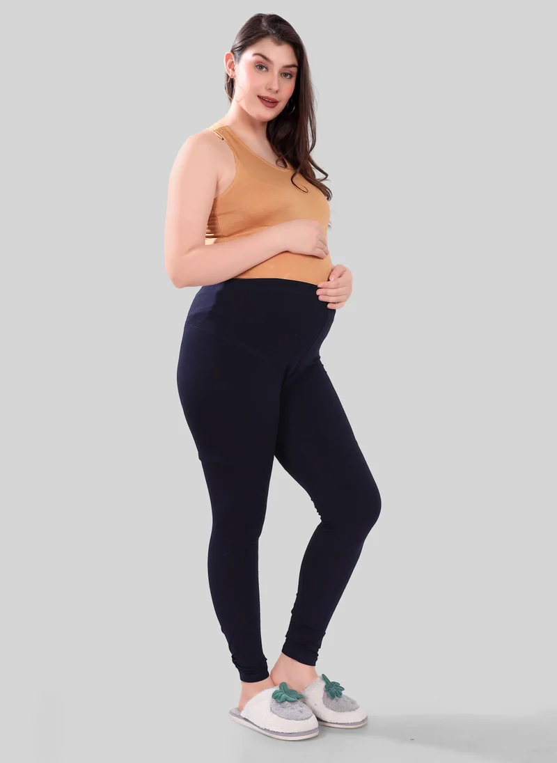 TUMMY Pack of 2 Viscose Solid High Waist Maternity Leggings