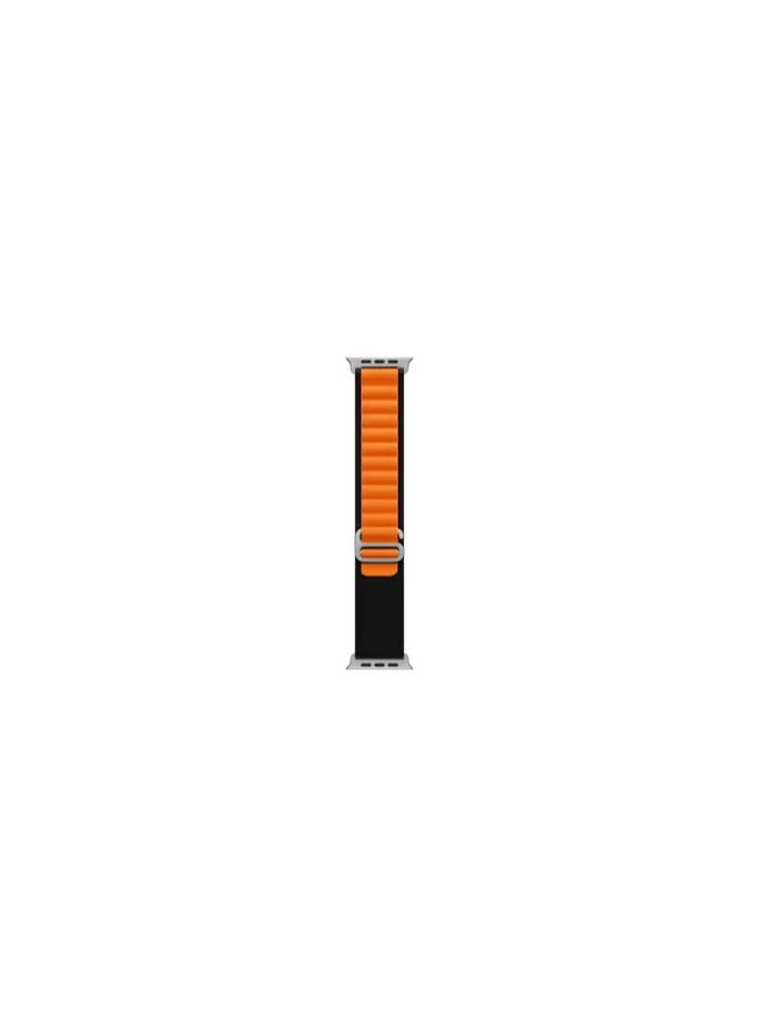 CATANES Alpine Loop Band 49mm 45mm 44mm for Apple Watch Series Ultra/8/SE/7/6/5/4/3/2/1 Nylon Woven Textile Loop Sport Strap Wristband Orange/Black - Image 1