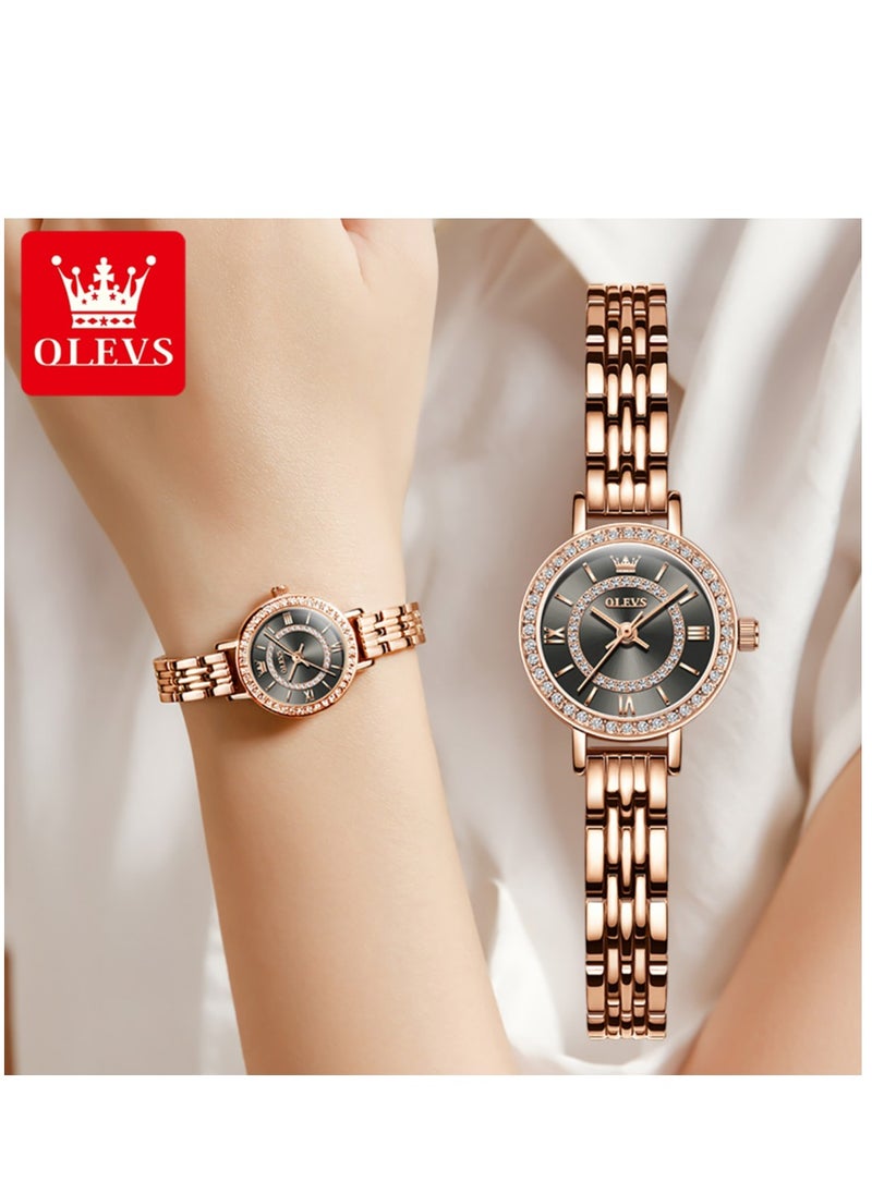 OLEVS - Watches for Women Fashion Stainless Steel Water Resistant Watch Gold 5508 - Image 1