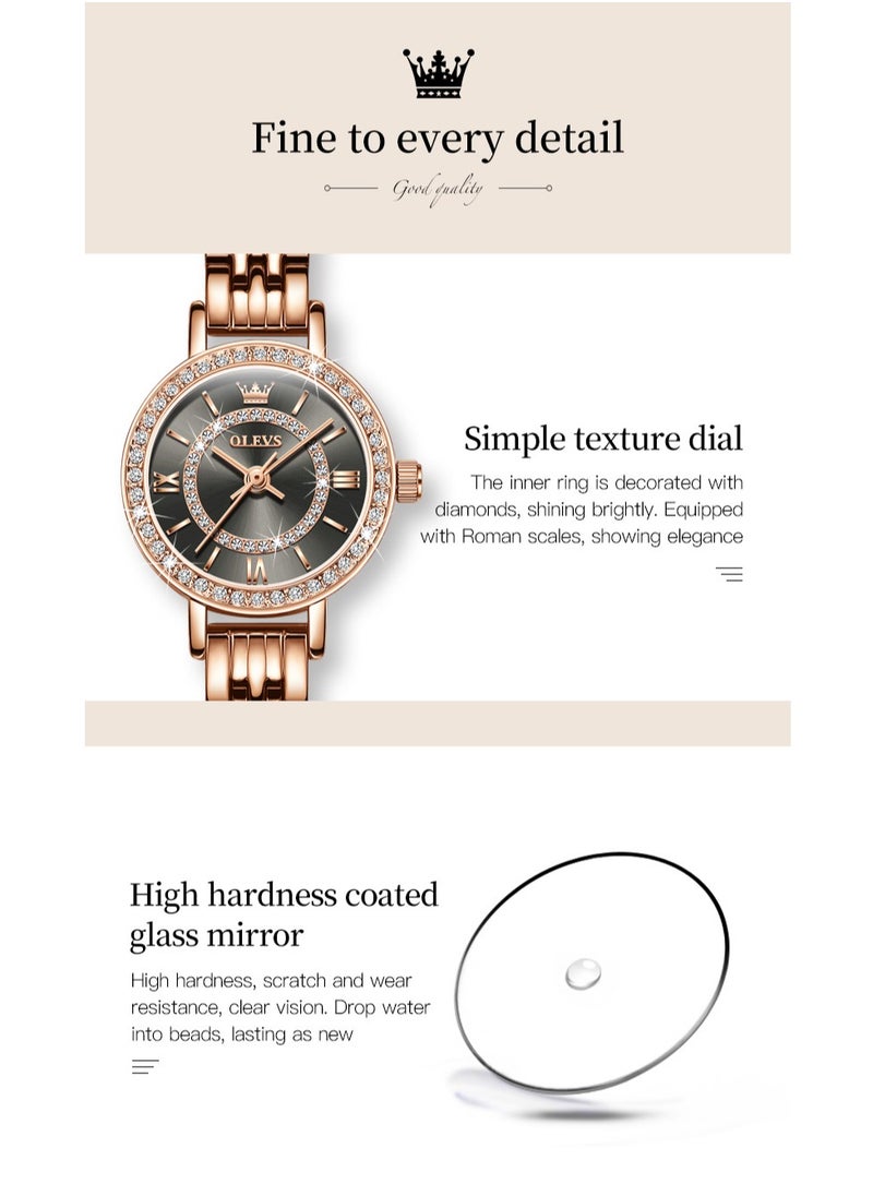 OLEVS - Watches for Women Fashion Stainless Steel Water Resistant Watch Gold 5508 - Image 1