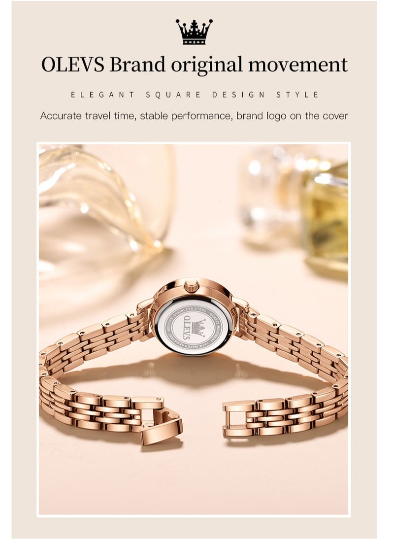 OLEVS - Watches for Women Fashion Stainless Steel Water Resistant Watch Gold 5508 - Image 1