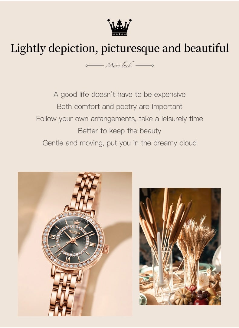 OLEVS - Watches for Women Fashion Stainless Steel Water Resistant Watch Gold 5508 - Image 1