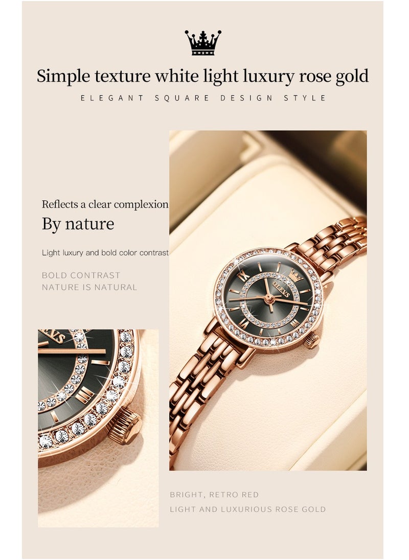 OLEVS - Watches for Women Fashion Stainless Steel Water Resistant Watch Gold 5508 - Image 1