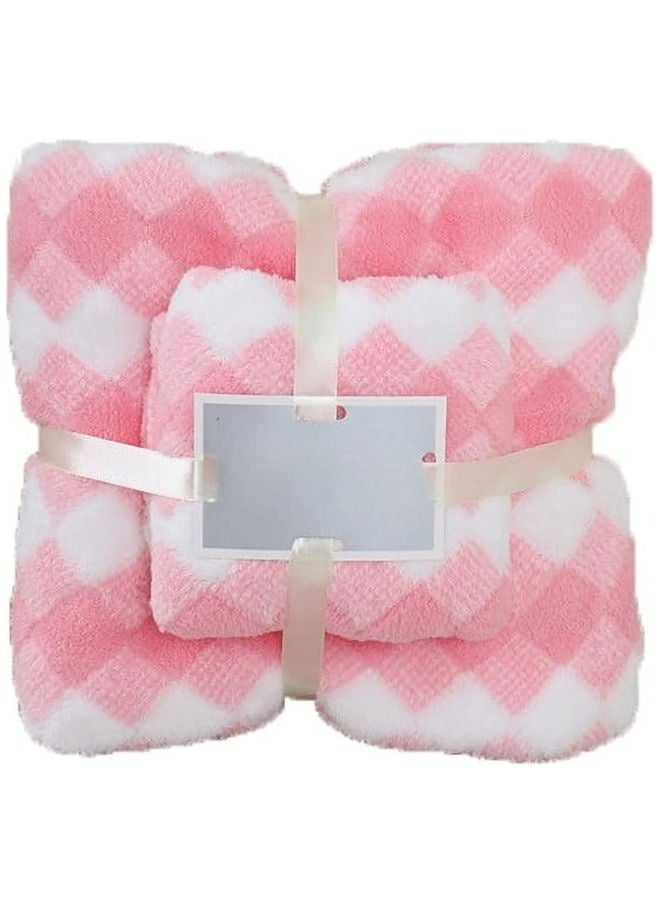 2 different sized towels Velvet Towel Bath Towel Set, Daily Use Soft Absorbent Mother Towel, Face Washing Towel, Bath Towel multicolor - Image 3