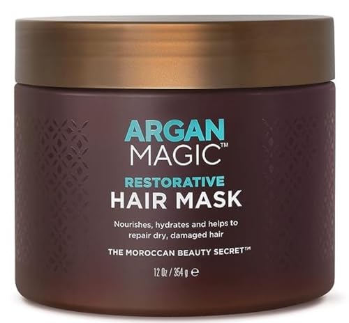 Argan Magic Restorative Hair Mask - Protein Rich Conditioning Hair Mask that Hydrates, Restores And Repairs Damaged Hair | Paraben Free, (12 oz) - Image 1