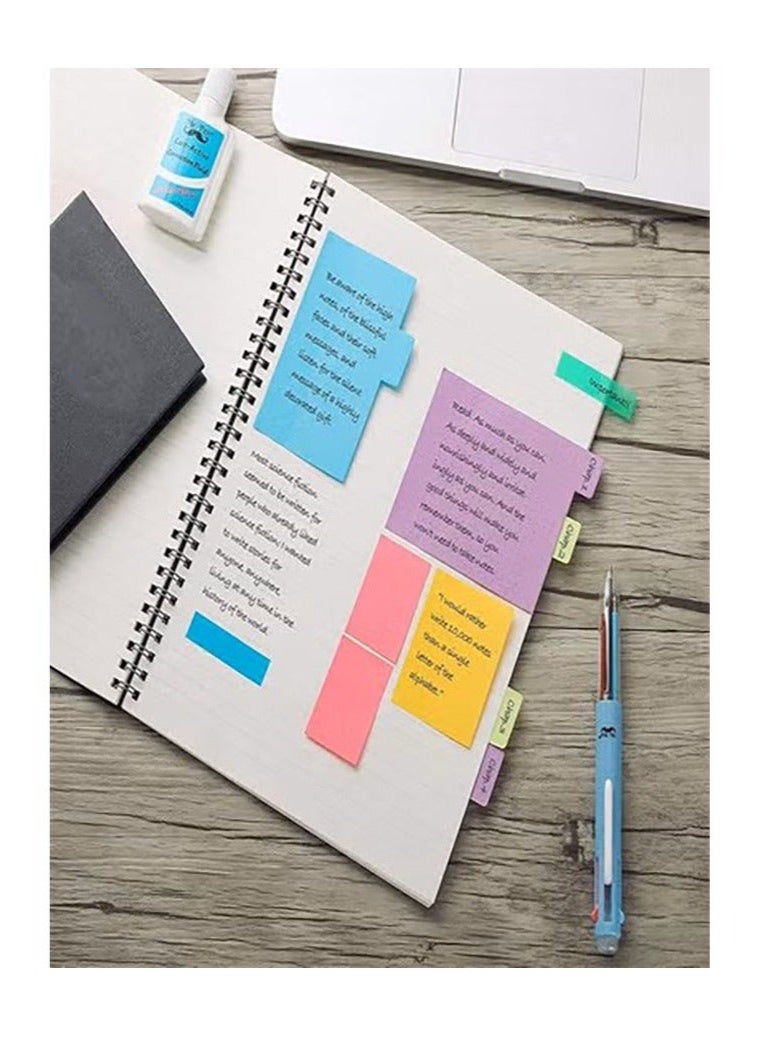 402 Sheets Divider Sticky Notes Set – Color-Coded Index Tabs & Sticky Note Booklet for Study, Office, Books & Planning - Image 2