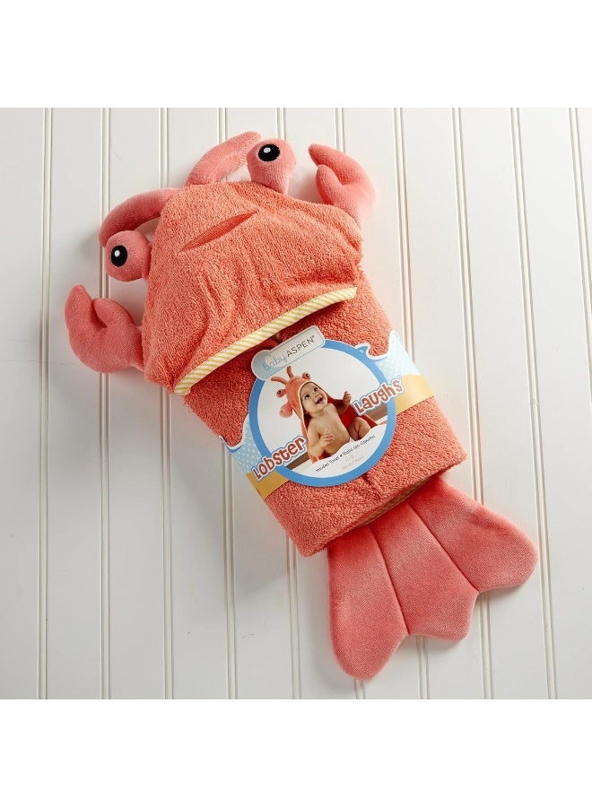 Baby Aspen Baby Boys Lobster Laughs Hooded Towel - Image 2