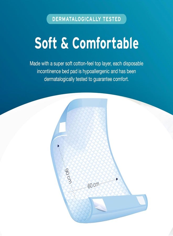 Surzimed Premium Disposable Underpads by Hamazz Healthcare, Large 60 X 90 cm, 10 Count | Super Absorbent Polymer | Soft Surface for Baby & Adults | 4-Corner Adhesive Silicone Release Tapes - Image 2