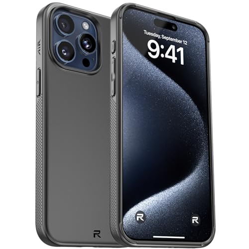 REBEL Air Case for iPhone 15 Pro Max [Air² Series] Strong MagSafe Compatible, Grippy Sides, Slim & Lightweight TPU Cover, Protective Corners, Raised Lens Ring, 6.7 Inch Phone 2024 (Black) - Image 2