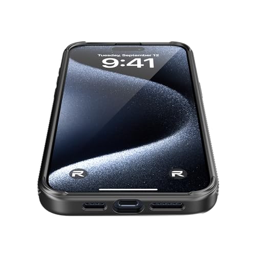 REBEL Air Case for iPhone 15 Pro Max [Air² Series] Strong MagSafe Compatible, Grippy Sides, Slim & Lightweight TPU Cover, Protective Corners, Raised Lens Ring, 6.7 Inch Phone 2024 (Black) - Image 4