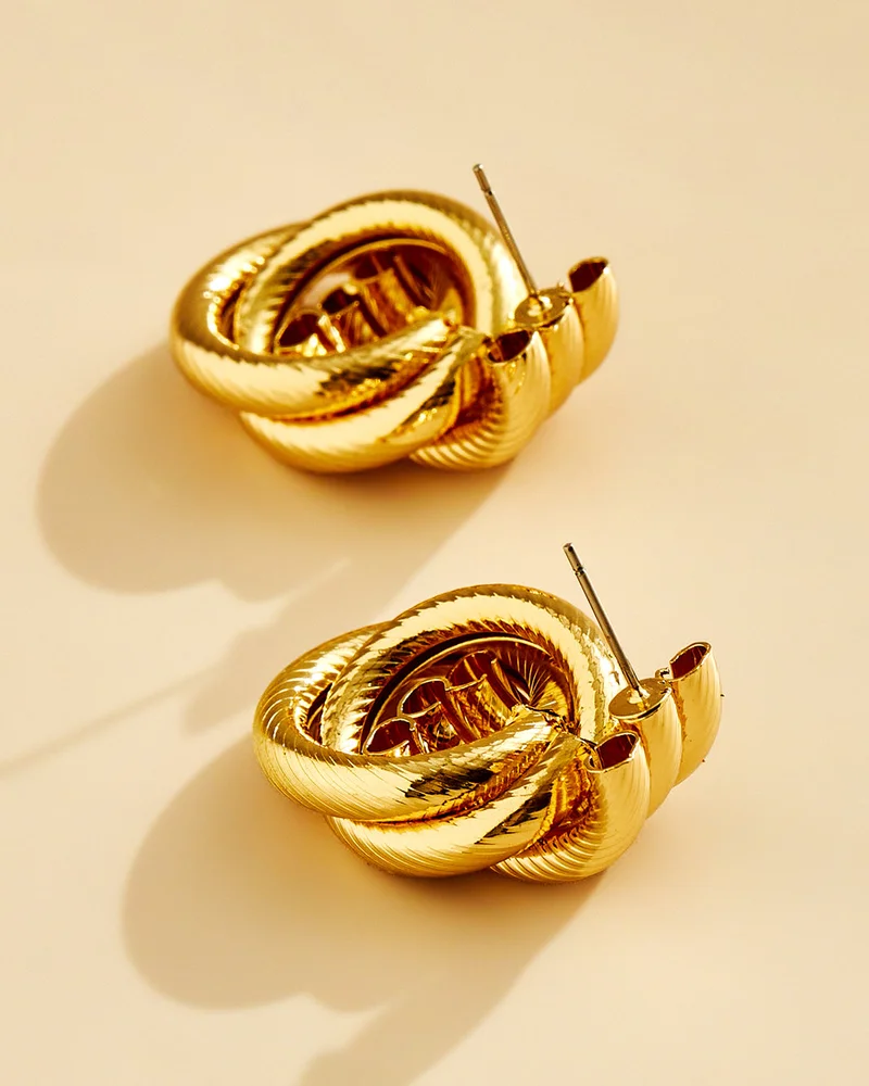 REDTAG Women Gold Earrings