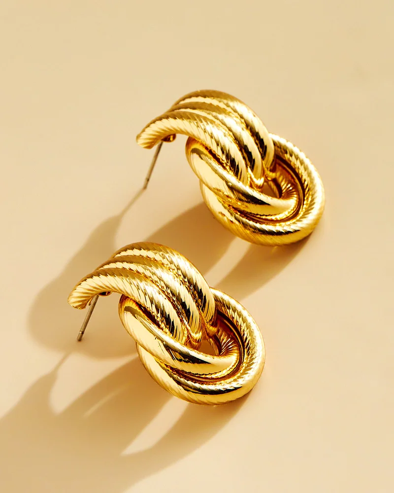 REDTAG Women Gold Earrings