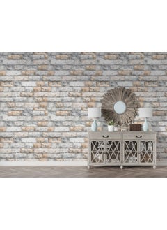 Home Gallery Brick Texture Watercolor Stone Decors Fabric Wallpaper Covers An Area ​​Up To 4.2Mx3M With Adhesive  And Smoothing Tool  - Image 5
