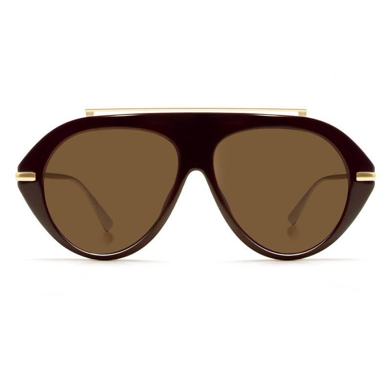 TYA Oversized Aviator Sunglasses for Women Men, Trendy Retro 70s Big Large Gold Vintage Aviators Sun Glasses - Image 1