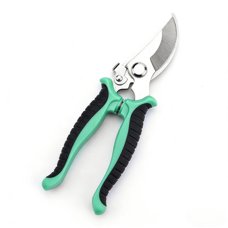 Green Heavy Duty Gardening Pruner Non Slip Grip For Trimming Thick Branches Floral Arrangements Landscape Beautification Ergonomic Design Lawn Care Tool Professional And Enthusiast Gift - Image 3