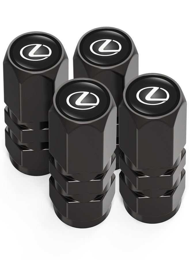 DSVI Tire Valve Caps, Valve Stem Caps Fit Lexus ES350 GS350 GS300h GS450h is300 es350 ls460 rx350 NX300h, Alloy Car Tire Caps for Corrosion Resistant Leak-Proof Car Accessories, Black - Image 2
