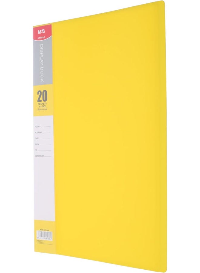 ام اند جي حامل مستندات A4، تخزين ملفات بسيط على شكل حرف U، بلاستيك خفيف الوزن، 20 جيبًا - Image 3