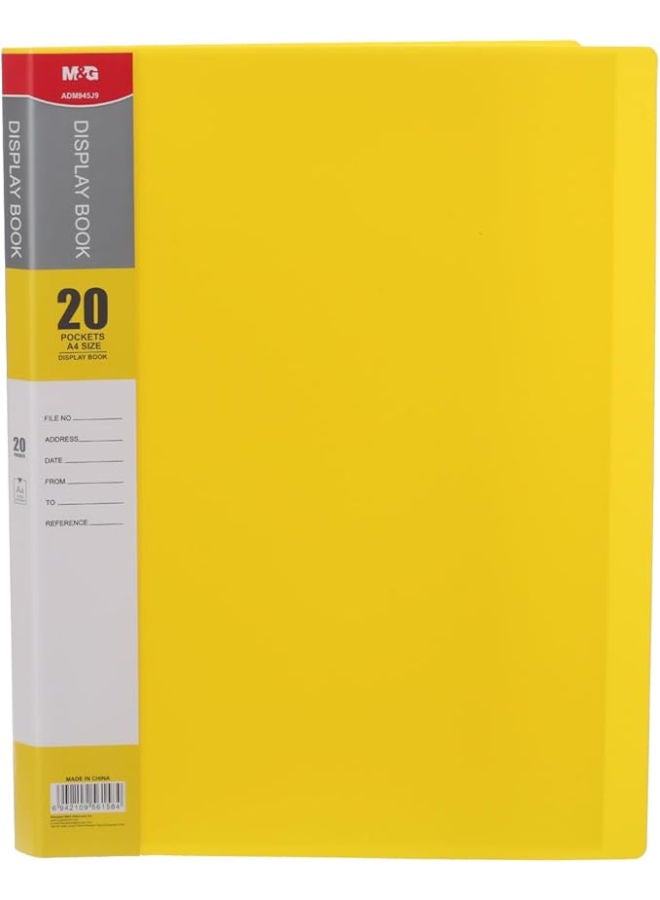 ام اند جي حامل مستندات A4، تخزين ملفات بسيط على شكل حرف U، بلاستيك خفيف الوزن، 20 جيبًا - Image 1