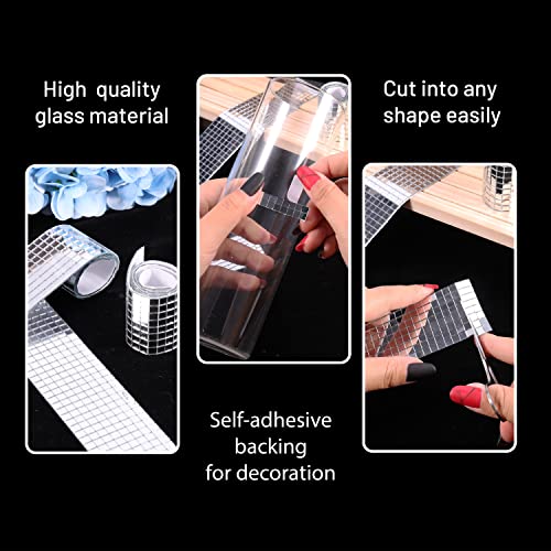 PP OPOUNT 11800 PCS Disco Ball Tiles, 5 x 5 mm Self-Adhesive Disco Ball Tiles for Crafts, MirrorTiles for Art Collage, DIY Disco Balls, Indoor Outdoor Decoration, DIY Craft Decoration - Image 3