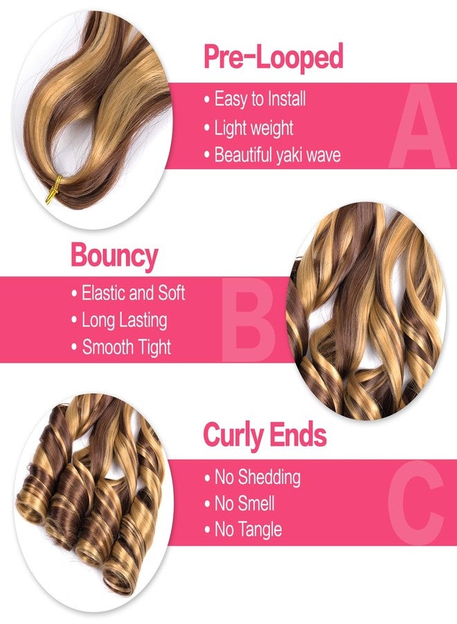 Luoyudu French Curly Hair Extensions for Braids 12 Inch 27/33 Short French Curly Hair with Curly Ends Crochet Braids Hair for Women (12 Inch 8 Packs, - Image 3