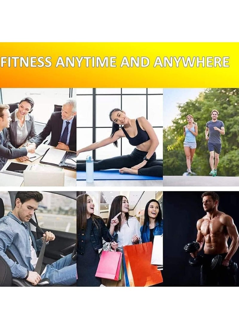 SYOSI ABS Trainer Muscle Stimulator, EMS Muscle Stimulator,Abs Stimulator Workout Equipment For Men & Women, Home Office Fitness Workout Equipment 8 Replacement Gel Pads for Abdomen Arm Leg 10 Mode 20 Leve  - Image 2