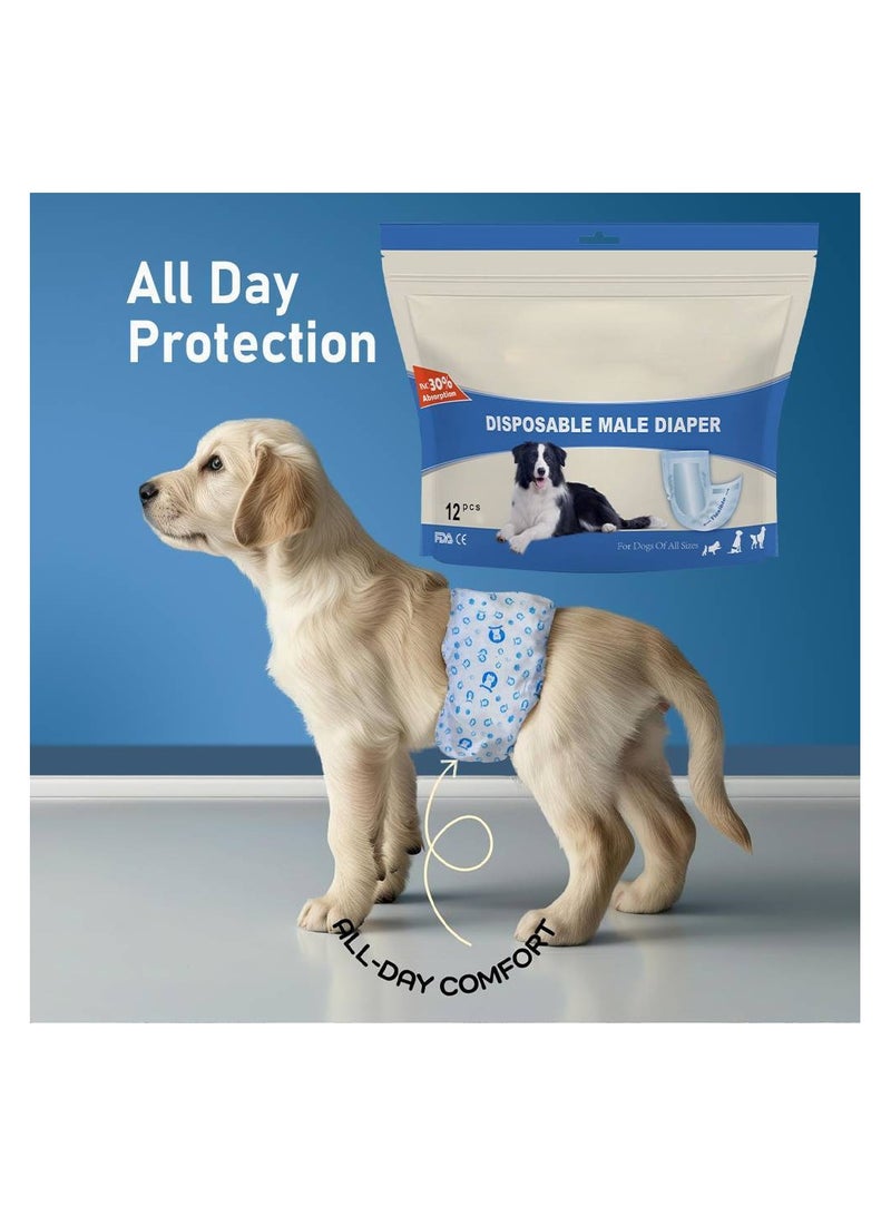 Disposable Male Dog Diapers, Small - Image 2