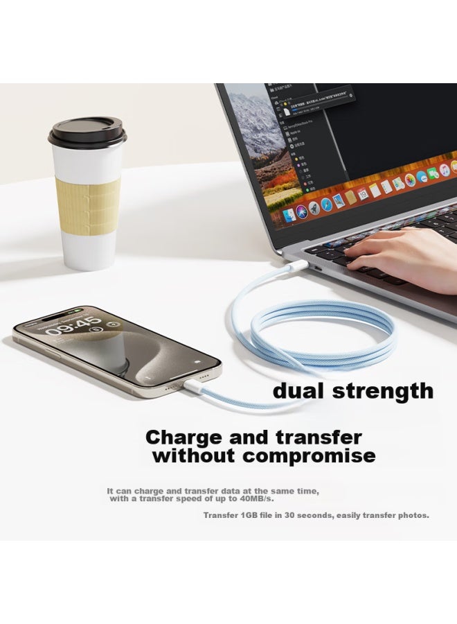 CangHua Apple 16 Charging Cable, Dual Type-c Data Cable, Pd60w Fast Charging, Ctoc Universal Car Charger, For Iphone 15 Pro Max, Ipad Pro, Xiaomi, Huawei Tablets, 1.5 Meters - Image 4