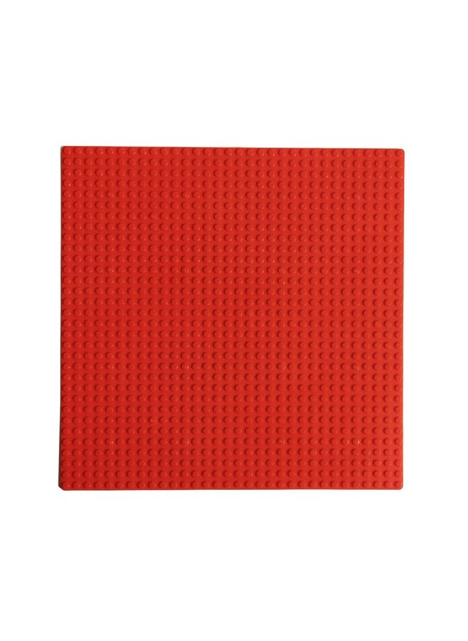 Edu Toys - Edu Toys Base Plastic Plate Board 32 x 32 Pegs/Dots for Classic Building Blocks Bricks Compatible with All Brands - Red - Image 1