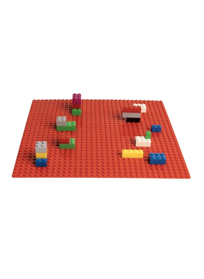 Edu Toys - Edu Toys Base Plastic Plate Board 32 x 32 Pegs/Dots for Classic Building Blocks Bricks Compatible with All Brands - Red - Image 1