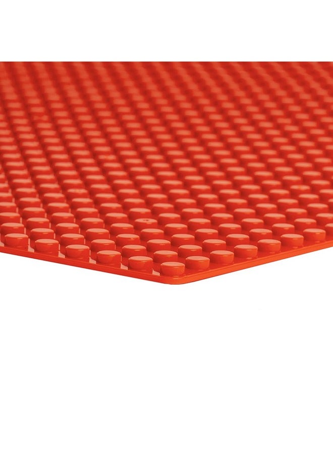 Edu Toys - Edu Toys Base Plastic Plate Board 32 x 32 Pegs/Dots for Classic Building Blocks Bricks Compatible with All Brands - Red - Image 1