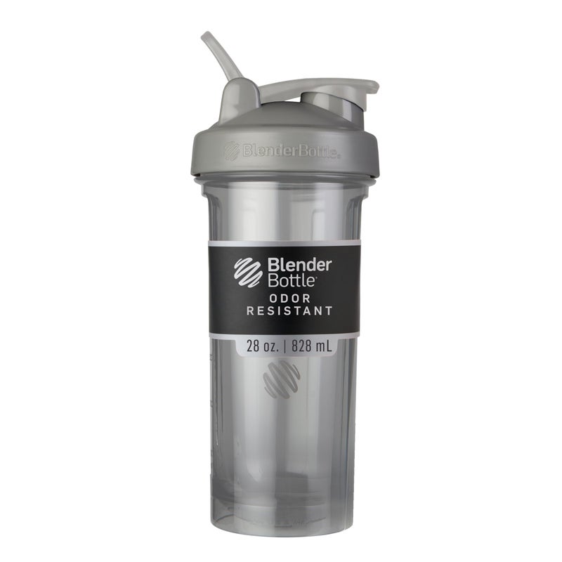 BlenderBottle Shaker Bottle Pro Series Perfect for Protein Shakes and Pre Workout 28Ounce Smoke Grey