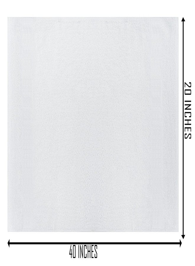 TOALLA White Bath Towels (Pack of 12 - 20x40 Inches - 100% Cotton - Economy - Lightweight - Quick Drying - Bulk Sets) - Image 2