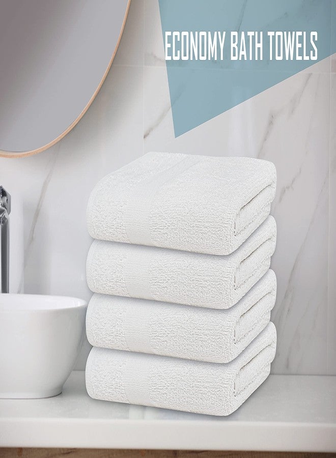 TOALLA White Bath Towels (Pack of 12 - 20x40 Inches - 100% Cotton - Economy - Lightweight - Quick Drying - Bulk Sets) - Image 3
