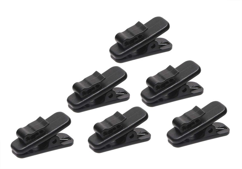 Mini Skater 1 Inch Length Small Earphone Wire Clips Headphone Mount Cable Clothing Clip Earbud Clip to Keep Earphone/Microphone Cord in Place for 1.5mm Wire Diameter Round Wire Earphones,6Pcs (Black) - Image 5