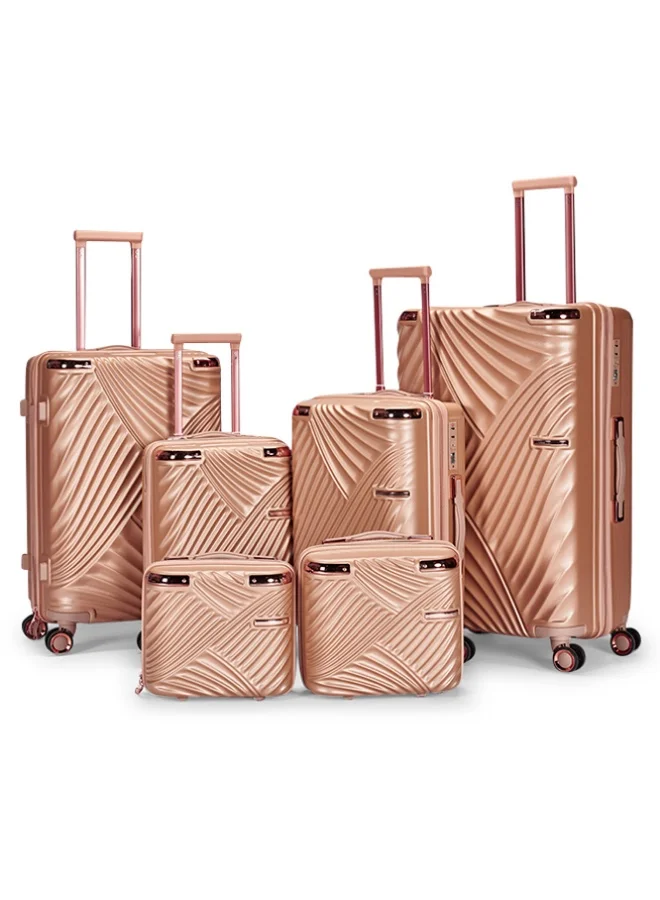 Limra Luggage set 6 pieces travel Bags with a distinctive design from limra Gold