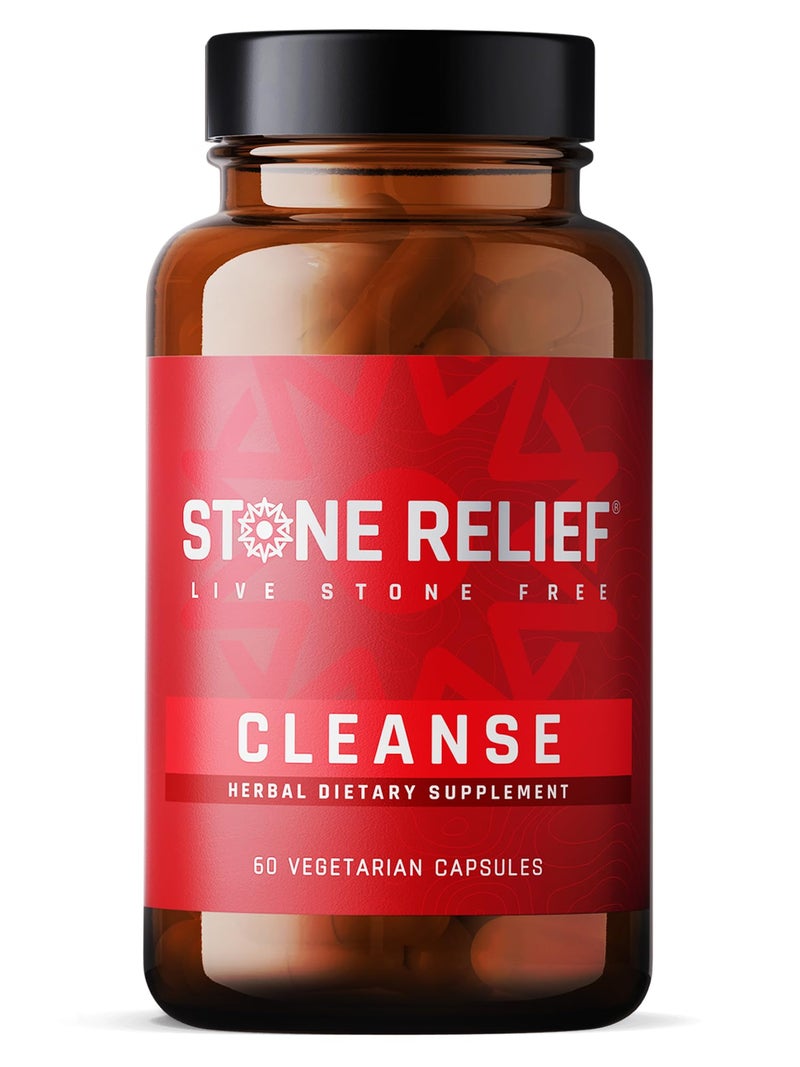 STONE RELIEF Cleanse Premium Chanca Piedra Stone Breaker Complex Best Natural Dissolver for MenWomen Natural Kidney Cleanse Detox Supplement 60 Capsules 1200mg